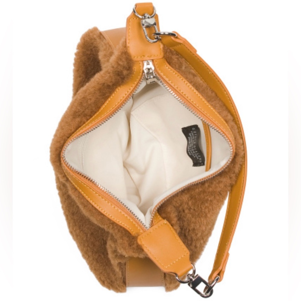 8 Other Reasons Brown Faux Shearling Shoulder Bag - Picture 3 of 6